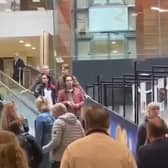 Paul Rudd spotted filming in shopping centre.
