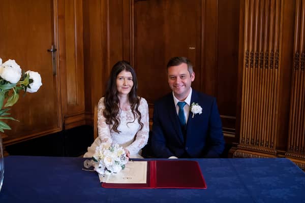 Claire and Ryan Kerry's wedding at Nottingham Registry Office.