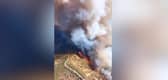 Fire rages between two popular tourist destinations