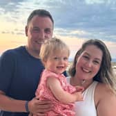 Lauren and Ross Stevens with their daughter Sophie.