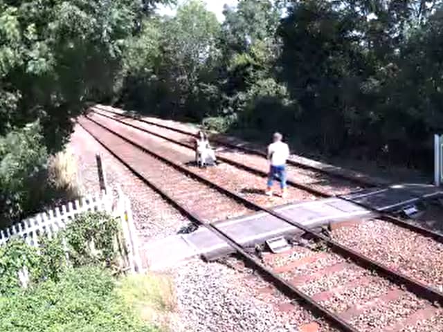 A photoshoot on the railway line.