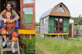 Ember Smith and Steph Gabbadon live in tiny homes in an off-grid community.