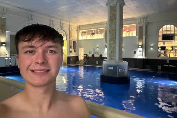 George Redfern at a spa in London.