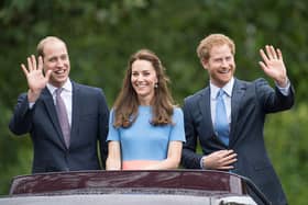 What were the A-level results of Prince William, Catherine, Princess of Wales and Prince Harry?