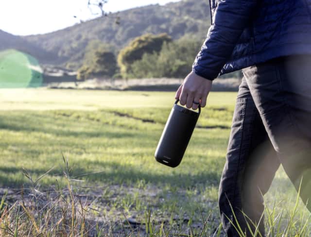 The Ember Tumbler that is temperature controlled for hot drinks