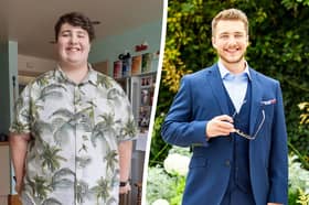 Matthew Flanagan, 24, lost 17st to help his sister Emma.