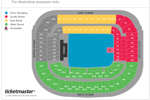 The Murrayfield seating plan
