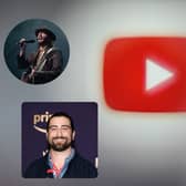 Top L: Lord Huron, Bottom L: Noah Kahan with YouTube logo. Photos: Getty Images