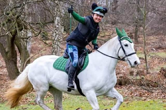 Michelle Ross riding horse Leila videoed the terrifying moment her 10-year-old riding companion's horse bolted, reaching 38 mph
