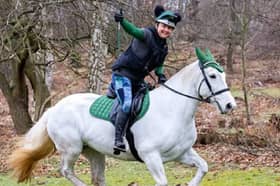 Michelle Ross riding horse Leila videoed the terrifying moment her 10-year-old riding companion's horse bolted, reaching 38 mph