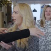Alison Belsham (L) and donor Rachel Rees (R) meet for the first time at surprise get-together.