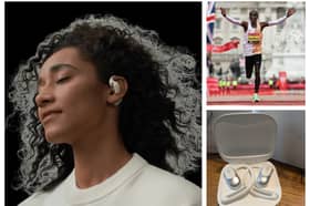Shokz brand has marathon runner Eliud Kipchoge as an ambassador and makes OpenFit Air earbuds