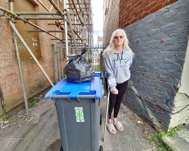 Annie Valentine is sick of people putting rubbish in the recycling bins.