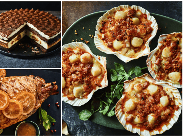 Selection of party food by M&S