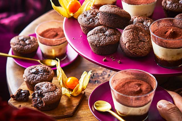 Six Mini Tiramisu Desserts