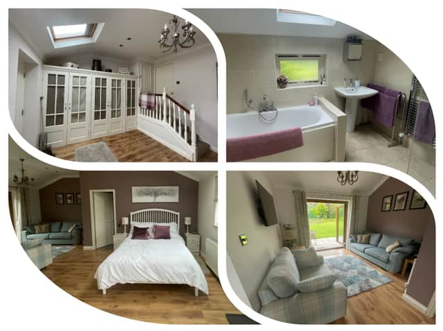 The interior of  The Garden Suite at Fiddler Hall Barn, Newby Bridge, Lake District, a Sykes Cottages holiday home. Photos by Rochelle Barrand.