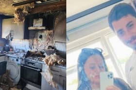 Katie-Anne Hone returned home from the school run to find the family's flat had been destroyed in a blaze.