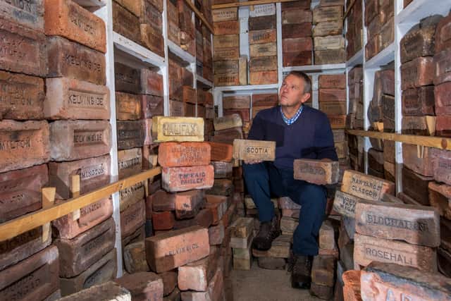 Mark Cranston who has built an amazing collection of bricks.