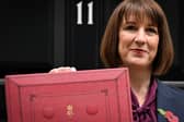 Rachel Reeves poses with the red Budget Box as she leaves 11 Downing Street to present the government's annual Autumn budget to Parliament (Photo: JUSTIN TALLIS/AFP via Getty Images)