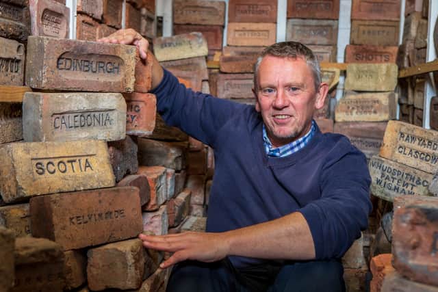 Mark Cranston who has built an amazing collection of bricks.