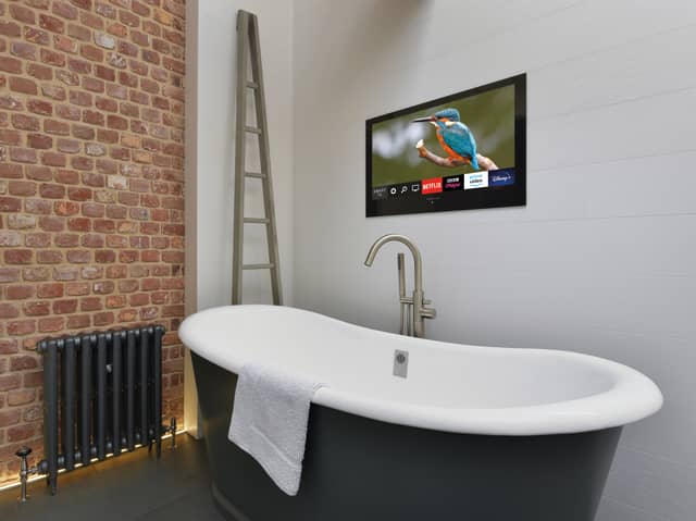 What a bathroom TV can look like. Photo: Frontline Bathrooms