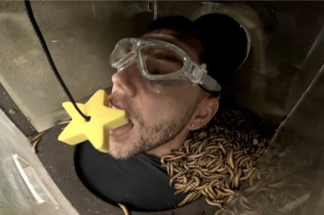Dean McCullough takes on ‘Sinister Sarcophagus’ Bushtucker Trial.