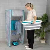 The heated drying pod helps speed up laundry in the colder months
