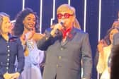 Elton John speaks at a gala performance of The Devil Wears Prada musical.