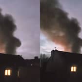 Scotland fire: Smoke billows from Leslie paper mill blaze.