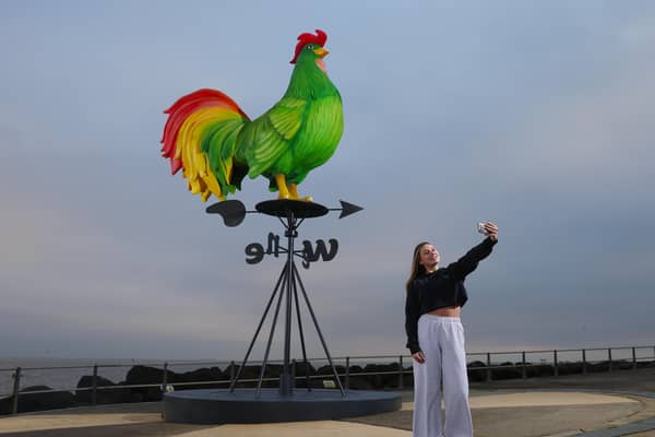 It's located where the sun rises first in the UK, Ness Point, Lowestoft