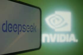 DeepSeek and Nvidia logos