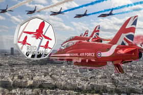 The commemorative coins mark the 60th anniversary of the first Red Arrows display