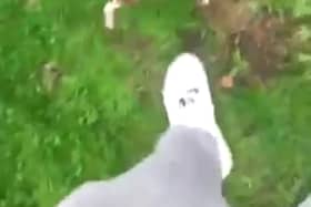 Liam Fair, taunting his dog with the rat. A man has been found guilty of using his neglected dog to cause "unnecessary suffering" to a rat in a shocking video.