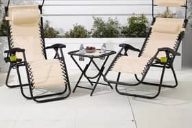 The Neo patio set comes with a cute little table
