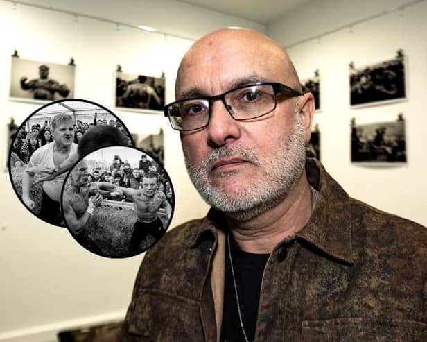 John Bolloten, documentary photographer at his Blood Brothers exhibition
