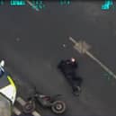 A reckless teenager, 17, was forced off his e-bike after a high-speed chase in Blackpool