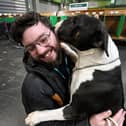 SANDWELL COPYRIGHT NATIONAL WORLD  TIM THURSFIELD -06/03/25First day of Crufts at NEC, Birmingham.Reporter Daniel Walton with Murphy from Dudley.