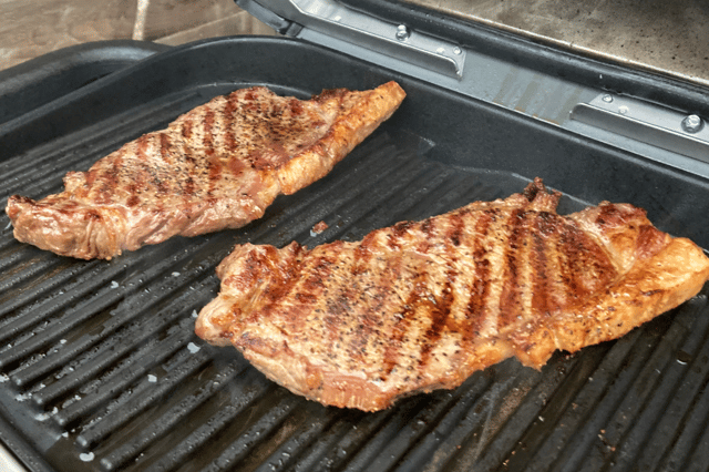 I grilled up these steaks on the Ninja Woodfire, adding a bit of smoke for added flavour