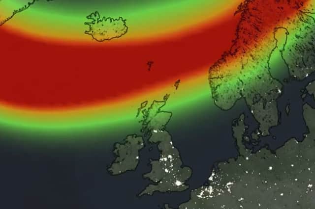 Met Office map shows where in Scotland Northern Lights could be visible tonight.