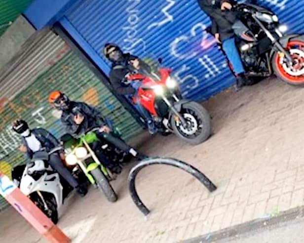 The gang filmed and pictured themselves driving stolen cars and motorbikes. 