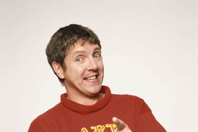 Art Attack presenter Neil Buchanan pictured in around 1990 (Photo by Tim Roney/Getty Images)