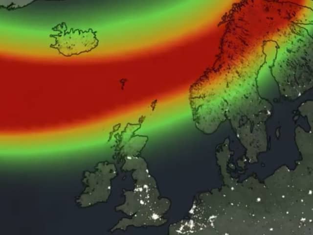 Met Office map shows where in Scotland Northern Lights could be visible tonight.