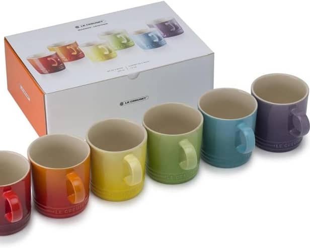 Le Creuset Stoneware Rainbow Coffee Mugs