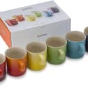 Le Creuset Stoneware Rainbow Coffee Mugs