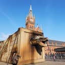 The Hungarian Horntail dragon made its way through London 