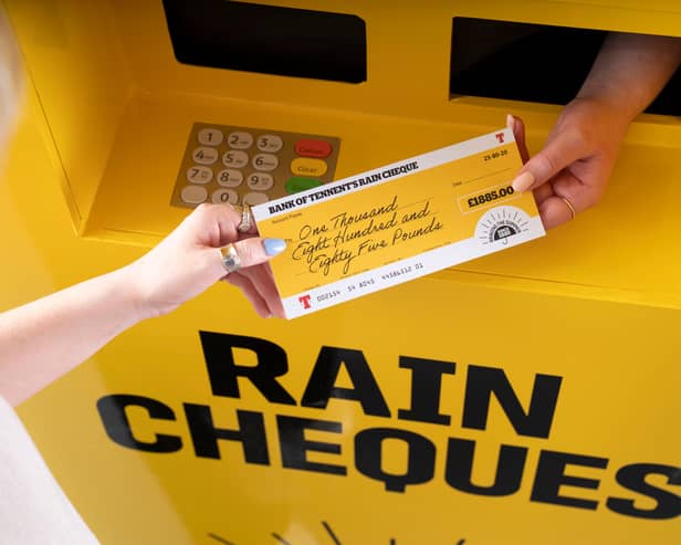These rain cheques may include £1,885 in cash