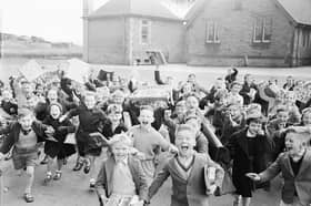 Joy as school ends for the summer holidays and the race is on to get the summer started in Edinburgh in 1959