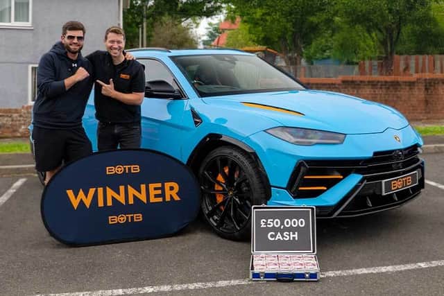 Presenter Christian Williams presented him with the keys to the brand new car