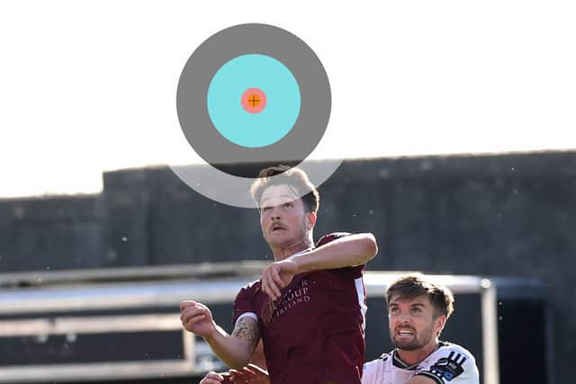 Matt had to guess the location of the ball to the nearest pixel - and he nailed it