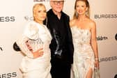 The singer hit the red carpet in a daring Ronald van der Kemp gown